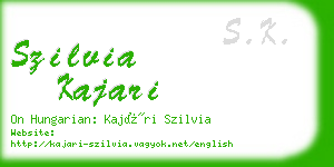szilvia kajari business card